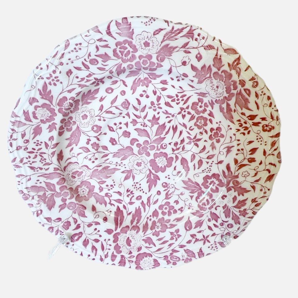 Vintage Open Home Chinz Dusty Rose Pink & Cream Saucer